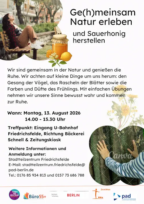 13.08. 14 15,30 Gehmeinsam Natur erleben