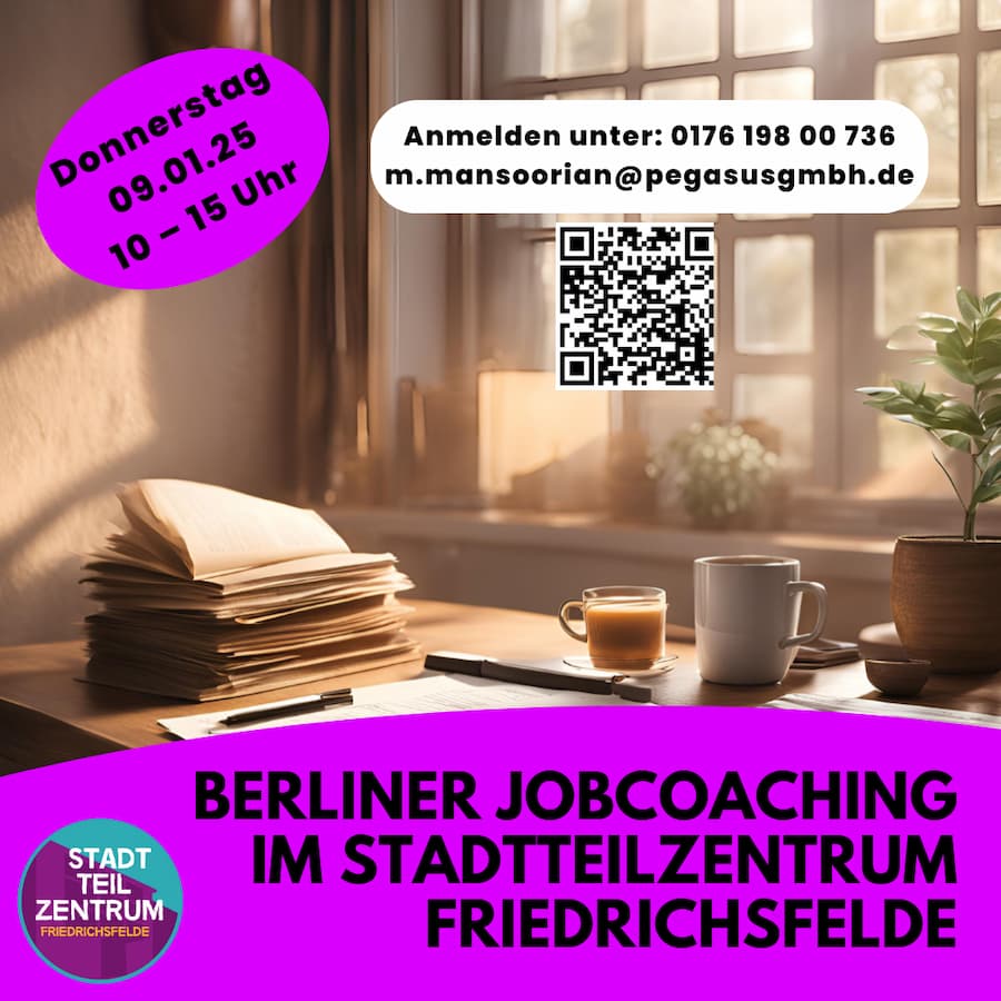 Berliner Jobcoaches am 09. Januar 2025 im Stadtteilzentrum.