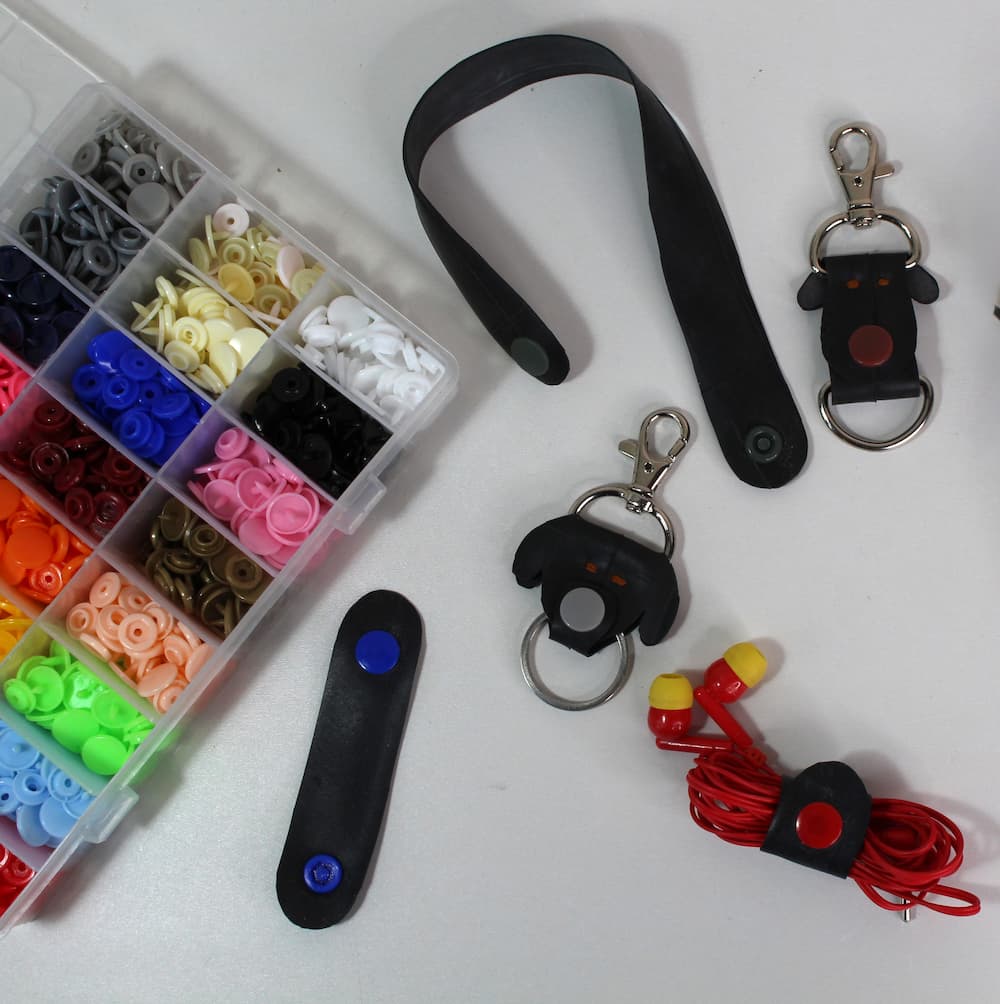 Nachhaltige Kabelbinder und Schlüsselanhänger