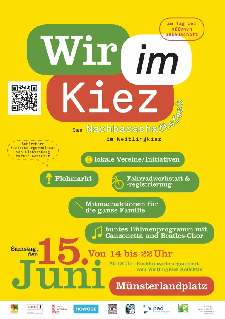 Wir im kiez plakat